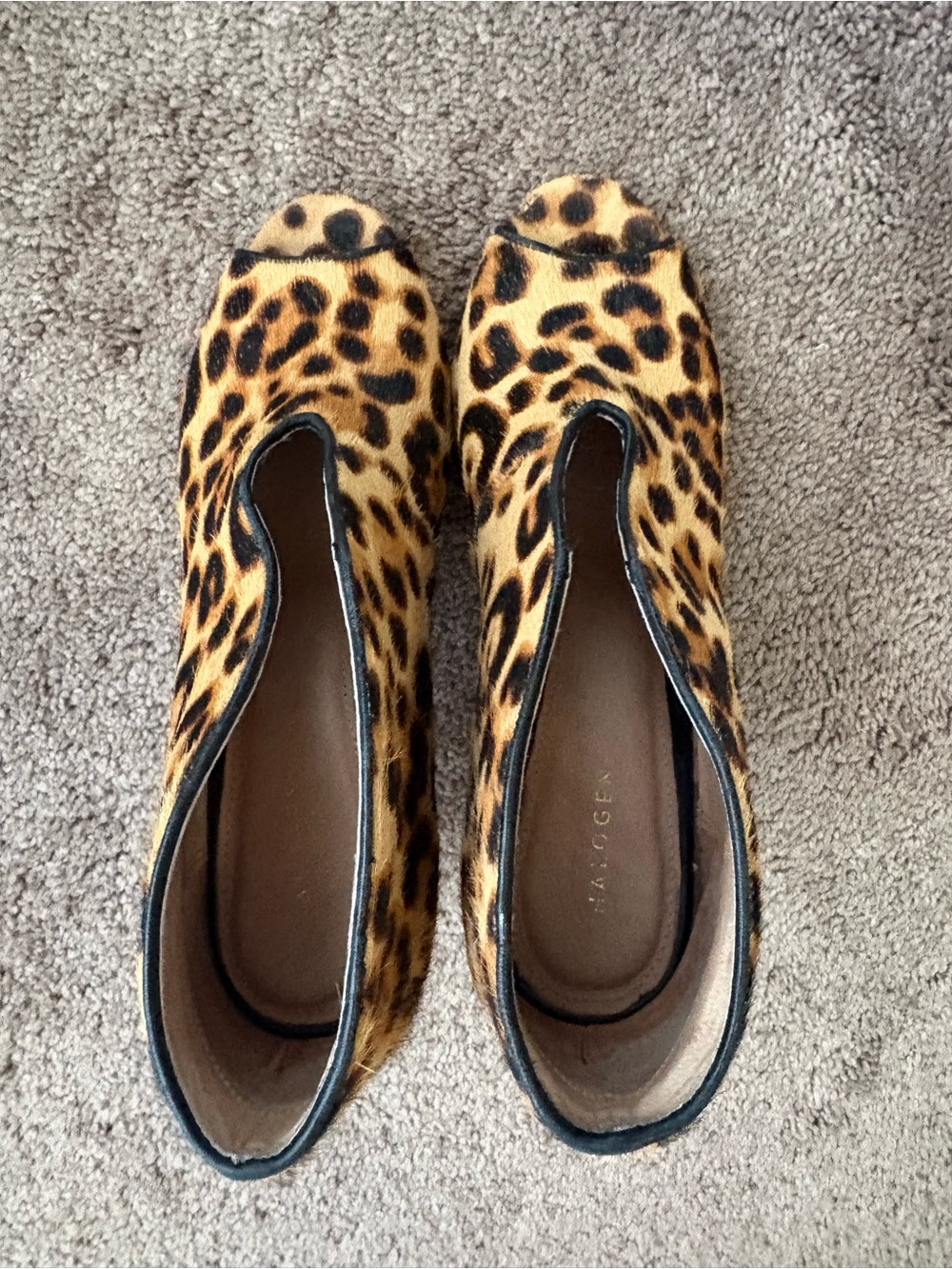 Leopard Print Peep-Toe Women's Heels